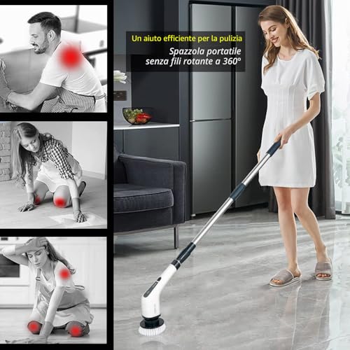 Easy casa Spazzola Elettrica Ricaricabile 7 in 1