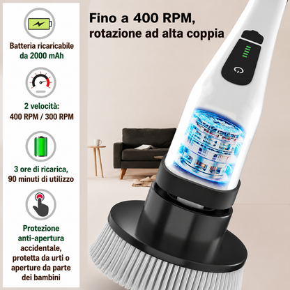 Easy casa Spazzola Elettrica Ricaricabile 7 in 1