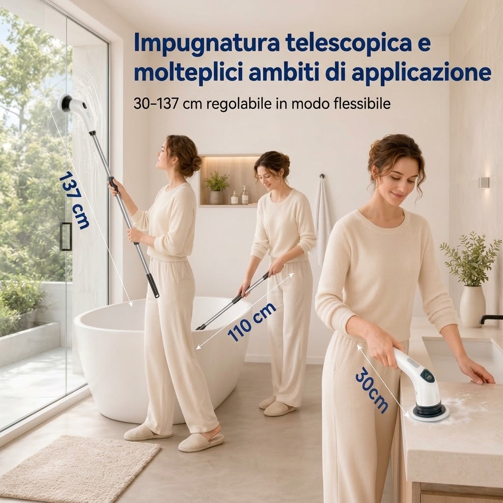 Easy casa Spazzola Elettrica Ricaricabile 7 in 1