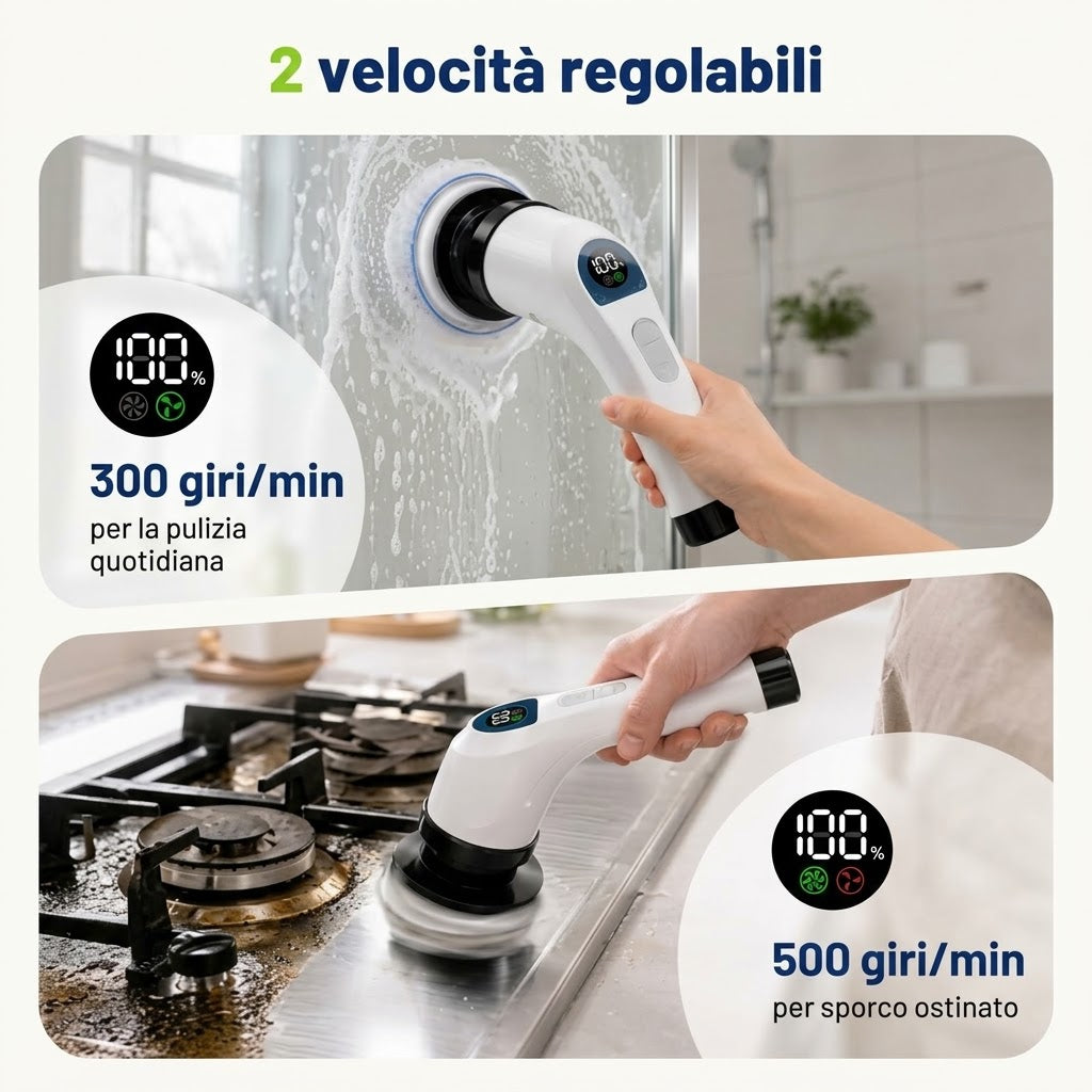 Easy casa Spazzola Elettrica Ricaricabile 7 in 1
